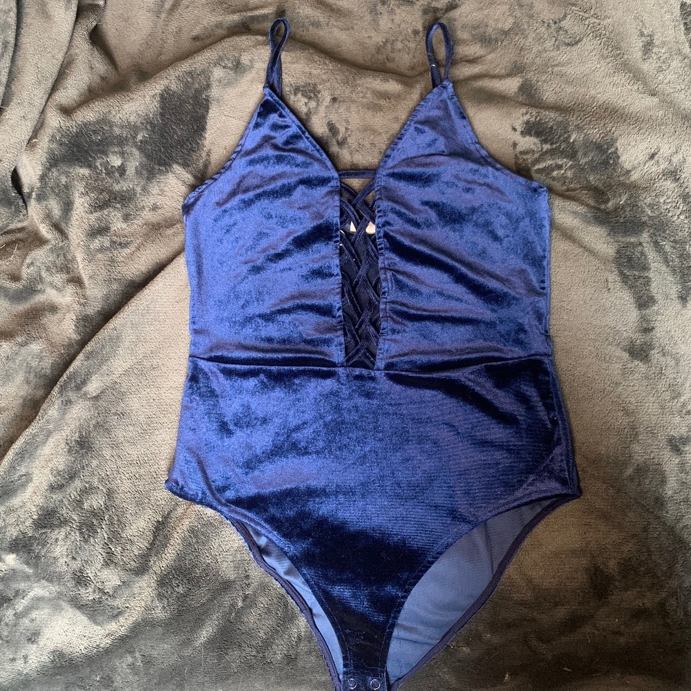 Forever21 Velvet Bodysuit